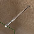 AICA SANITAIRE - Paroi de douche 120x200cm avec barre de fixation 73-120cm en carré, AICA paroi de douche à l'italienne en 8mm verre bande centrale dépoli - vignette