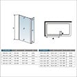 AICA SANITAIRE - AICA paroi de douche industrielle noire 100x200cm avec un retour pivotant 40cm livré avec une barre de stabilisation 90cm - vignette