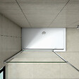 AICA SANITAIRE - Paroi de douche 100x200cm avec barre de fixation au plafond 203-320cm, AICA paroi de douche à l'italienne en 8mm verre bande centrale dépoli - vignette