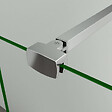 AICA SANITAIRE - Paroi de douche sablé 140x200cm avec barre de fixation 90cm Pince renforcée, paroi de douche à l'italienne en 8mm verre dépoli et anticalcaire - vignette