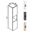 AICA SANITAIRE - Meubles Salle de Bain 120cm avec colonne + miroir lumineux 3 couleurs + dimmable blanc - vignette