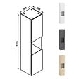AICA SANITAIRE - Ensemble meubles Salle de Bain 120cm avec colonne + miroir lumineux 3 couleurs + dimmable Anthracite - vignette