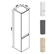 AICA SANITAIRE - Ensemble meuble salle de Bain 60cm simple vasque avec colonne et miroir 3 couleurs blanc - vignette