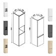 AICA SANITAIRE - Ensemble meuble Salle de Bain 60cm avec colonne + miroir lumineux 3 couleurs Anthracite - vignette