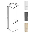 AICA SANITAIRE - Ensemble meuble salle de Bain 120cm double vasque avec colonne + miroir 3 couleurs Anthracite - vignette