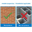 AICA SANITAIRE - Aica Sanitaire 120(L)x46(P)x52(H)cm Meuble salle de bain anthracite avec 4 tiroirs à une fermeture amortie avec deux vasques à suspendre - vignette