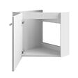 AICA SANITAIRE - AICA Meuble de salle de bain 40cm avec tiroir, meuble d'angle suspendu Blanc - vignette