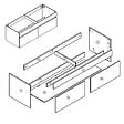 AICA SANITAIRE - AICA Meuble de salle de bain 120cm à double porte, suspendu, Chêne - vignette