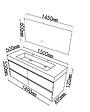 LUXURYBAIN - LuxuryBain- Meuble de salle de bain double vasque 150cm gris et noir avec miroir LED LB-8476S - vignette