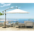 CONCEPT USINE - Parasol  ecru déporté carré 3 x 3 m led SOLENZARA - vignette