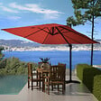CONCEPT USINE - Parasol  terracotta déporté carré 3 x 3 m rotatif à 360 PALATINO - vignette