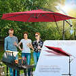 VOUNOT - Parasol deporte 3M avec housse de protection et sangle de fixation Rouge - vignette
