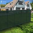 VOUNOT - Brise vue occultant en HDPE 90g/m² 1.5x10m avec attaches de fixation vert - vignette