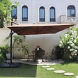 CONCEPT USINE - Parasol  marron déporté rectangle 3 x 4 m rotatif à 360 CESARE - vignette
