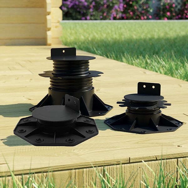 MCCOVER - PLOT RÉGLABLE DE 18 À 30 MM POUR TERRASSE BOIS ET COMPOSITE Noir - large