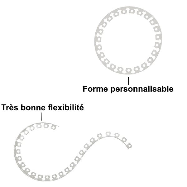 GT GARDEN - Bordure de jardin flexible blanche - 4 cm x 10 mètres avec 20 piquets d'ancrage - large