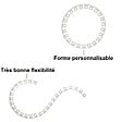GT GARDEN - Bordure de jardin flexible blanche - 4 cm x 10 mètres avec 20 piquets d'ancrage - vignette
