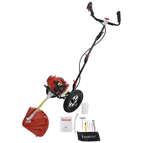 SURICUT - Débroussailleuse thermique à roues SEMI-PROFESSIONNELLE, 51.7 cm3, 1.8 CV - large