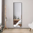 AICA SANITAIRE - AICA Miroir sur pied et Psyché 50 x 160 cm (L x H), miroir complet noir - vignette