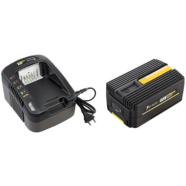 GT ELEC - Tronçonneuse sans fil à batterie, 40 V, guide 12 pouces, GT ELEC + batterie 2 Ah + chargeur - large