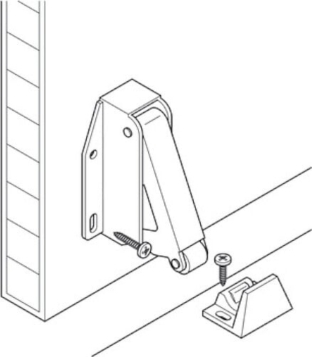 HANGER - Loqueteau ressort QUICK à  visser en acier zingué - large