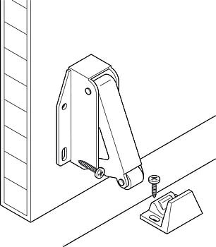 HANGER - Loqueteau ressort QUICK à  visser en acier zingué - large