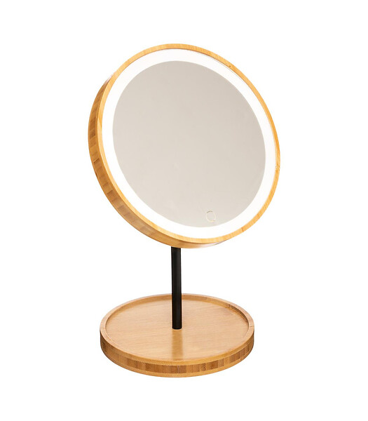 5 FIVE SIMPLY SMART - Miroir pivotant Lumineux à Led en Bambou - large