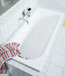 KALDEWEI - Eurowa Baignoire droite avec pieds 170 x 70 cm en acier émaillé, Blanc alpin (119800010001-SET) - vignette
