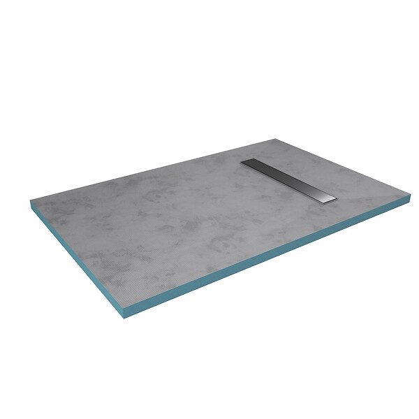 STANO - Receveur de douche à carreler 90 x 160 cm ELIO 4 pentes grille linéaire et bonde incluses - large