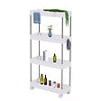 SECURY-T - Desserte à roulettes, Chariot de Rangement, Étagère Roulante, 4 Niveaux - vignette