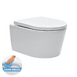 SWISS AQUA TECHNOLOGIES - Pack WC Bâti-support Autoportant + WC SAT sans bride fixations invisibles + Abattant softclose + Plaque - vignette