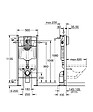 GROHE - Pack WC Bâti-support Rapid SL + WC sans bride Bello + Abattant softclose + Plaque Chrome (ProjectBello-2) - vignette
