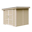 TIMBELA - Abri de Jardin Qualité Premium 5,9 m² - H231x248x294 cm - Sans plancher e  paroi latérale - Timbela M938B-HARVEST HONEY - vignette