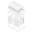 TIMBELA - Abri de Jardin Qualité Premium 8,68 m² - H252x250x412 cm - Construction de Panneaux LP Smartside - Timbela M914-HARVEST HONEY - vignette