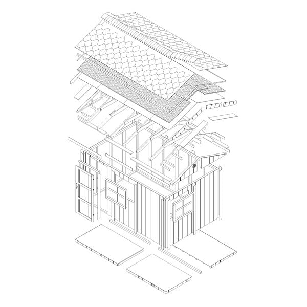 TIMBELA - Abri de Jardin Qualité Premium 8,68 m² - H252x250x412 cm - Construction de Panneaux LP Smartside - Timbela M914 - large