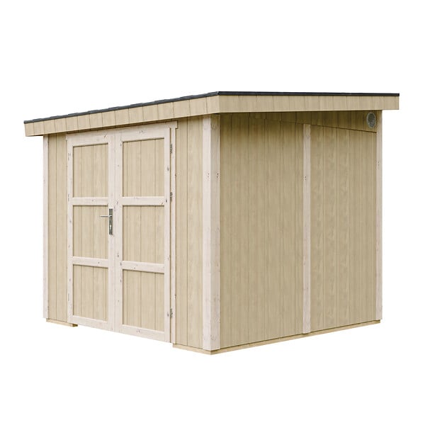 TIMBELA - Abri de Jardin Qualité Premium 5,9 m² - H231x248x294 cm - Sans plancher e  paroi latérale - Timbela M938B-REDWOOD RED - large