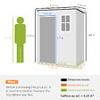 OUTSUNNY - Abri de jardin - remise pour outils - cabanon porte verrouillable, fenêtre - dim. 151L x 92l x 193H cm - alu PP gris blanc - vignette
