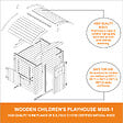 TIMBELA - Timbela M505-1 Maison en bois pour enfants SANS PLANCHER - 112x146xH145cm/1.1m2 - vignette