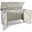 ID MARKET - Abri de jardin en métal gris clair verrouillable multi-rangement stockage vélos, outils, poubelles - vignette