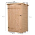 OUTSUNNY - Armoire abri de jardin remise pour outils - grande porte verrouillable loquet - 2 étagères - toit bitumé incliné bois de sapin pré-huilé - vignette
