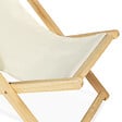ID MARKET - Lot de 2 chaises longues pliantes chilienne bois toile écrue - vignette