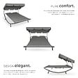 TECTAKE - Transat 2 places noir/gris - vignette