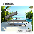 TECTAKE - Transat 2 places noir/gris - vignette