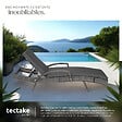 TECTAKE - Chaise longue en rotin et aluminium Océane gris - vignette
