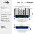 TECTAKE - Trampoline modèle B noir/bleu - vignette
