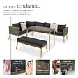 TECTAKE - Salon en rotin avec structure en aluminium Pula marron naturel - vignette