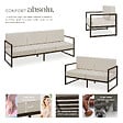 TECTAKE - Salon de jardin COMOSA pour 6 personnes marron/beige - vignette
