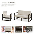 TECTAKE - Salon de jardin COMOSA pour 4 personnes marron/beige - vignette