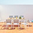 CONCEPT USINE - Table extensible de jardin 8 places en aluminium et bois MADEIRA - vignette