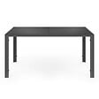 ID MARKET - Salon de jardin MADRID table 150 CM et 6 chaises empilables terracotta - vignette